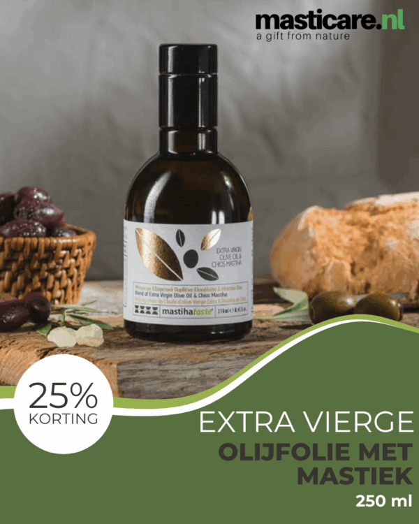 Extra vierge olijfolie met mastiek 250ml - Afbeelding 2