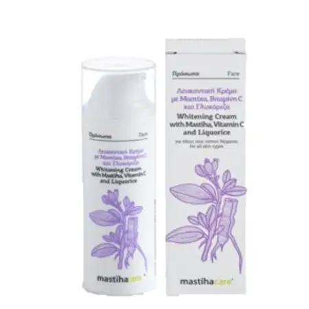 Mastiha Care whitening gezichtscrème met mastiek, vitamine C&zoethout